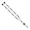 3/4" Polyester Lanyard with Metal Crimp & Retractable Badge Reel