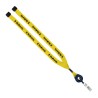 3/4" Polyester Lanyard with Metal Crimp & Retractable Badge Reel