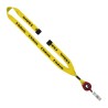 3/4" Polyester Lanyard with Metal Crimp & Retractable Badge Reel