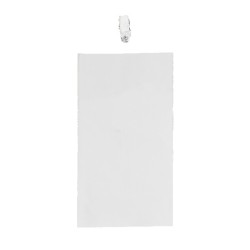 4" x 8" Blank Oversized Vertical Vinyl Pouch with Bulldog Clip