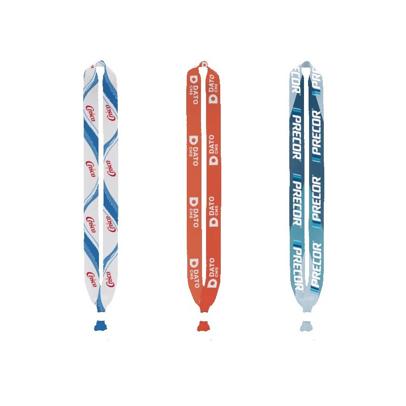 IMPORT Rush 1" Dye-Sublimated Lanyard with Silver Crimp & Split-Ring