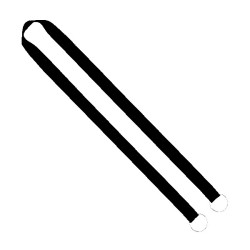 IMPORT Rush 3/4" Polyester 2-Ended Lanyard with Dual Sewn Silver Metal Split-Ring