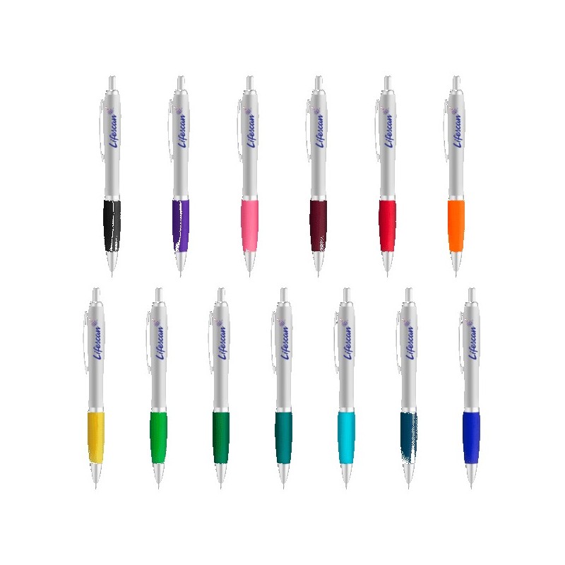 Curvaceous Silver Matte Gel Pen
