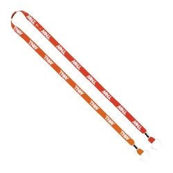 IMPORT Rush 1/2" Dye-Sublimated 2-Ended Lanyard with Dual Silver Crimps & Split-Rings