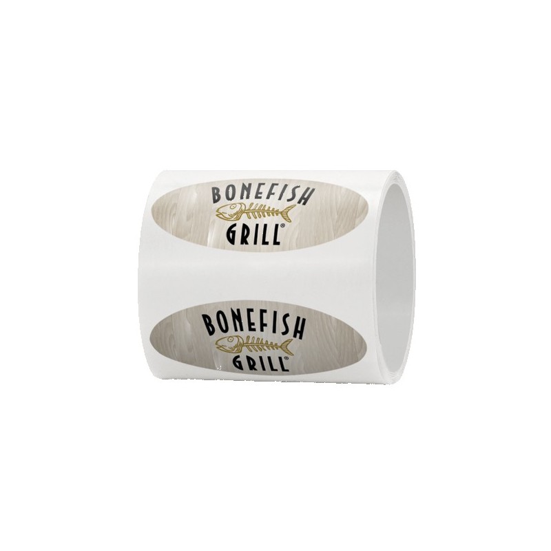 5" x 2" Oval Roll Labels