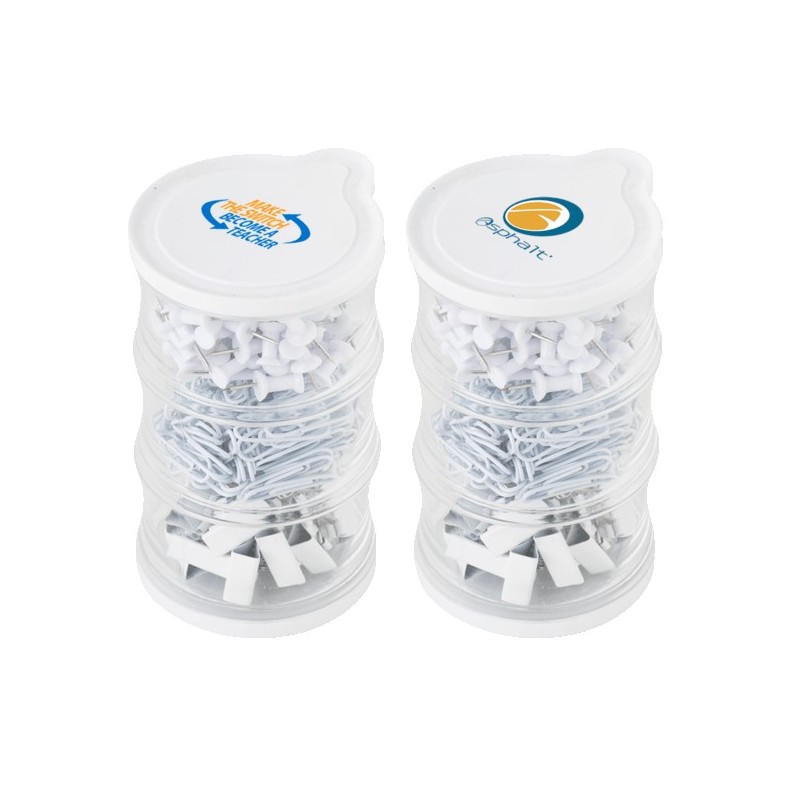 Tower of Clips and Push Pins