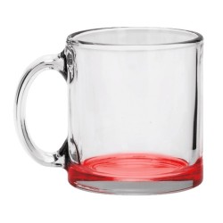 Red Eye 13 oz Libbey Clear Glass Coffee Mug