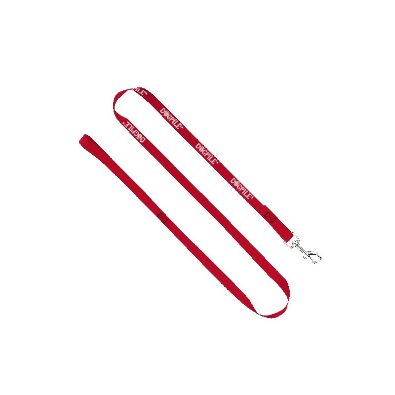 3/4" Smooth Nylon Pet Leash with Bright Metal Snap Hook