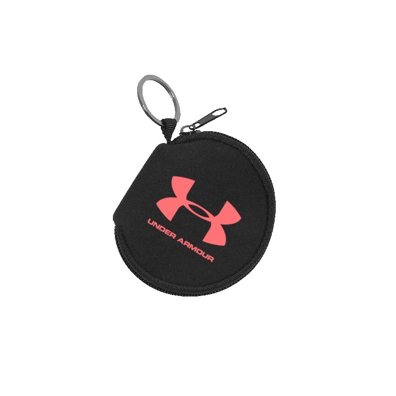 Neoprene Zipper Pouch Keychain with Silver Split-Ring