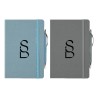 Crosshatch PU Notebook With Pen