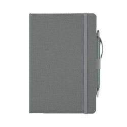 Crosshatch PU Notebook With Pen