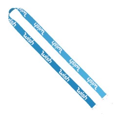IMPORT Rush 3/4" Dye-Sublimated Double-Ended Lanyard with Dual Sewn Silver Metal Split-Ring
