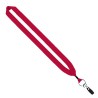1" Cotton Lanyard with Metal Crimp & Metal Bulldog Clip