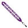 1" Cotton Lanyard with Metal Crimp & Metal Bulldog Clip