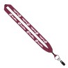 1" Cotton Lanyard with Metal Crimp & Metal Bulldog Clip