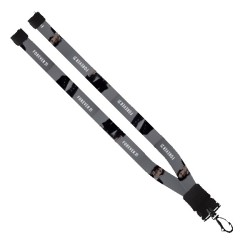 3/4" Dye-Sublimated Waffle Weave Lanyard