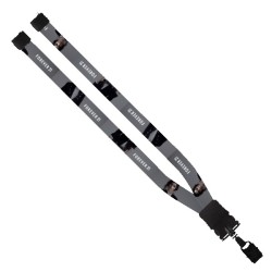 3/4" Dye-Sublimated Waffle Weave Lanyard