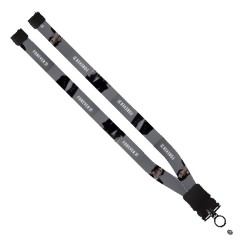 3/4" Dye-Sublimated Waffle Weave Lanyard