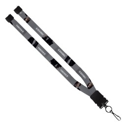 3/4" Dye-Sublimated Waffle Weave Lanyard