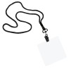 1/8" Polyester Cord Lanyard with Bulldog Clip and 3 1/2"x3 1/2" ID Badge