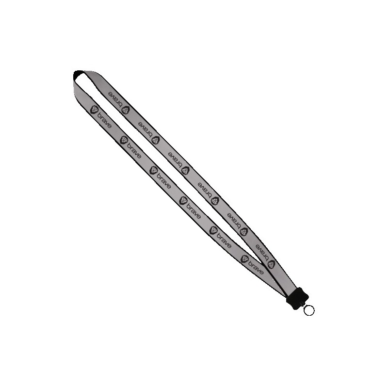 3/4" Reflective Lanyard with Plastic Clamshell & O-Ring