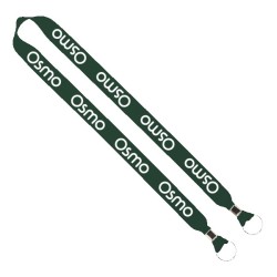 IMPORT Rush 1" Polyester 2-Ended Lanyard with Dual Silver Crimps & Split-Rings