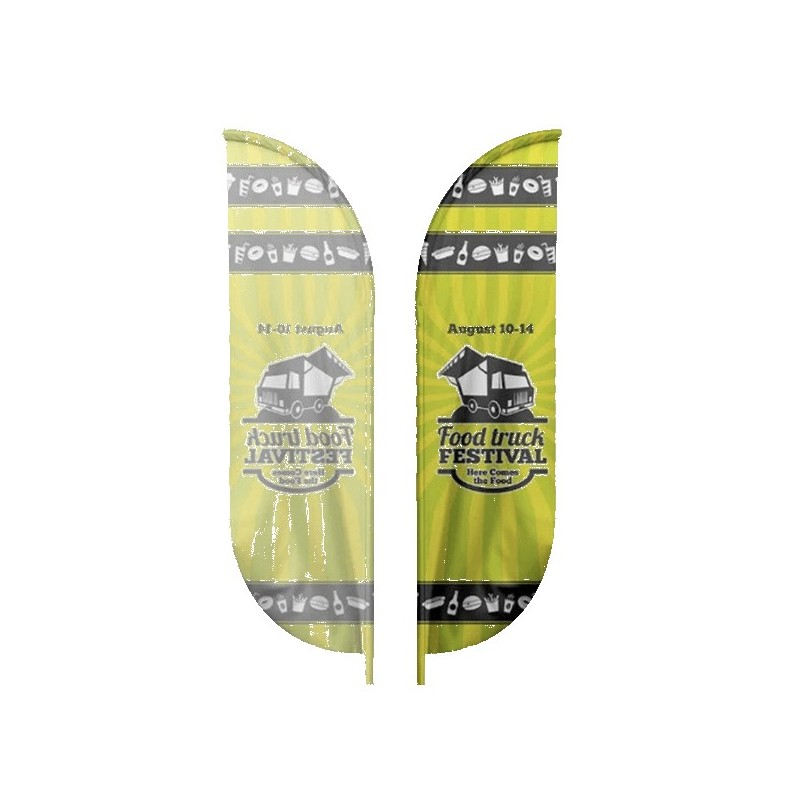 IMPORT 10' Single-Sided Blade Flag with Ground Spike