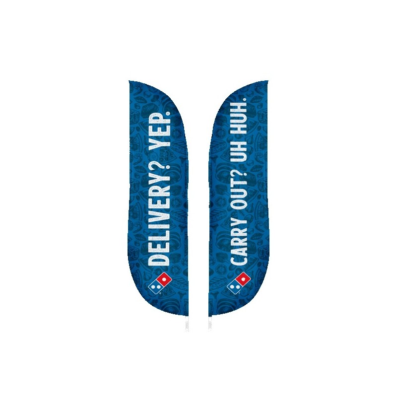IMPORT 12' Double-Sided Blade Flag with Ground Spike