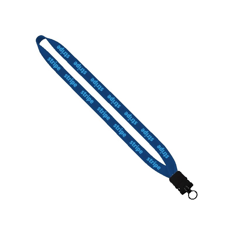 3/4" Cotton Lanyard with Plastic Snap-Buckle Release & O-Ring