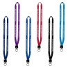 1/2" Smooth Nylon Lanyard with Plastic Clamshell & O-Ring