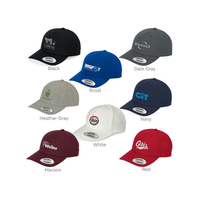 Yupoong Premium Curved Visor Snapback Cap
