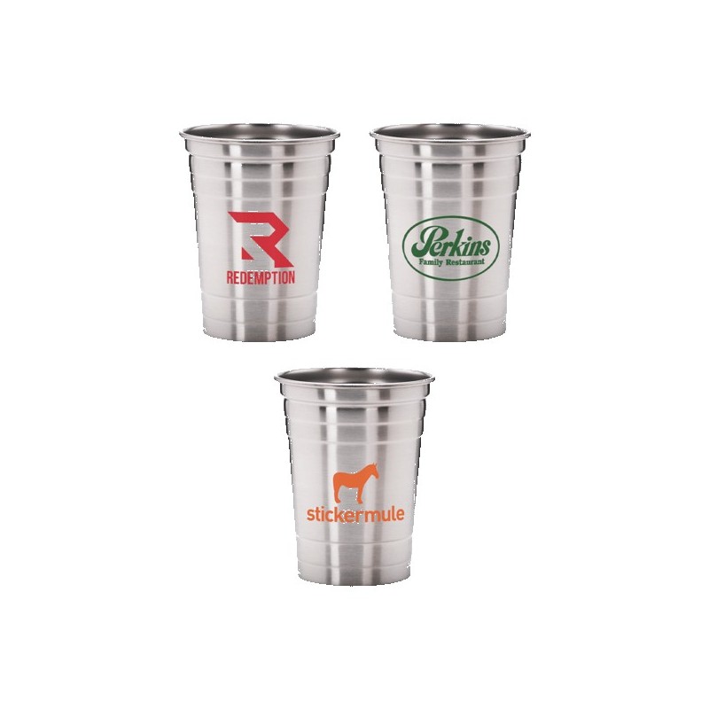 Suds 16 oz Stainless Steel Beer Cups