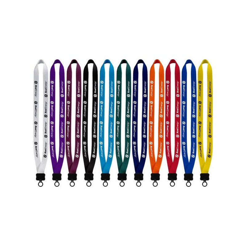3/4" Smooth Nylon Lanyard with Plastic Clamshell & O-Ring