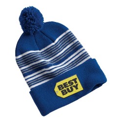 Sportsman SP60 12" Striped Pom-Pom Knit Cap