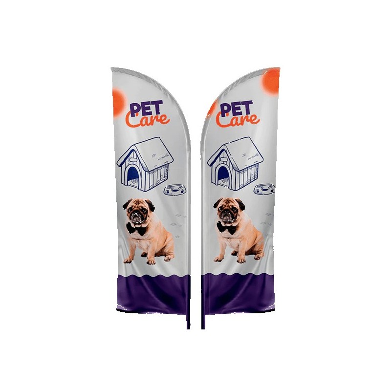 IMPORT 10' Double-Sided Feather Flag with Ground Spike