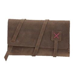 Distressed Brown Fuchsia Blank