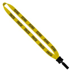 3/4" Cotton Lanyard with Plastic Clamshell & Bulldog Clip