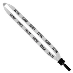 3/4" Cotton Lanyard with Plastic Clamshell & Bulldog Clip