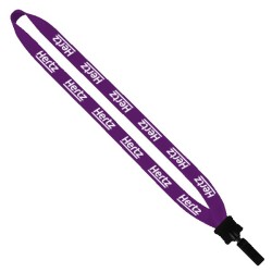 3/4" Cotton Lanyard with Plastic Clamshell & Bulldog Clip