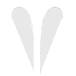 IMPORT 10' Single Sided Teardrop Flag with Ground Spike