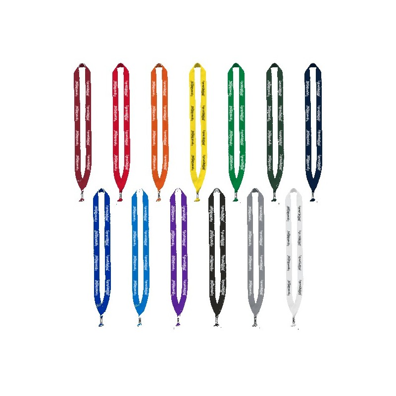 3/4" Polyester Lanyard with Metal Crimp & Split-Ring