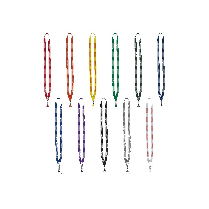 1/2" Polyester Lanyard with Metal Crimp & Split-Ring