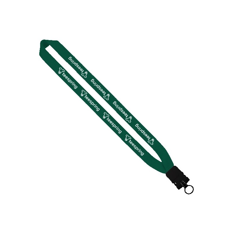 1" Cotton Lanyard with Plastic Snap-Buckle Release & O-Ring