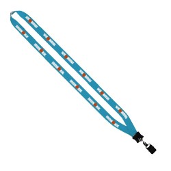 1/2" Dye-Sublimated Lanyard with Plastic Clamshell and Plastic O-Ring