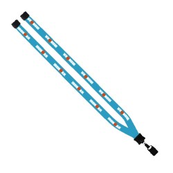1/2" Dye-Sublimated Lanyard with Plastic Clamshell and Plastic O-Ring