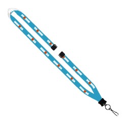 1/2" Dye-Sublimated Lanyard with Plastic Clamshell and Plastic O-Ring
