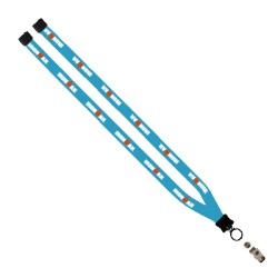 1/2" Dye-Sublimated Lanyard with Plastic Clamshell and Plastic O-Ring