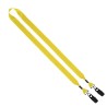 3/4" 2-Ended Polyester Lanyard with Metal Crimp & Metal Bulldog Clip