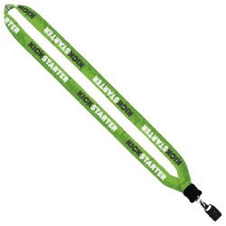 3/4" Dye-Sublimated Lanyard with Plastic Clamshell & Plastic O-Ring