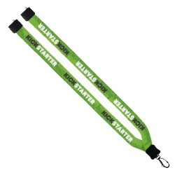 3/4" Dye-Sublimated Lanyard with Plastic Clamshell & Plastic O-Ring